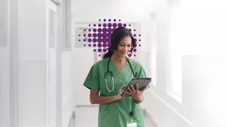 Nurse in green shirt - purple 